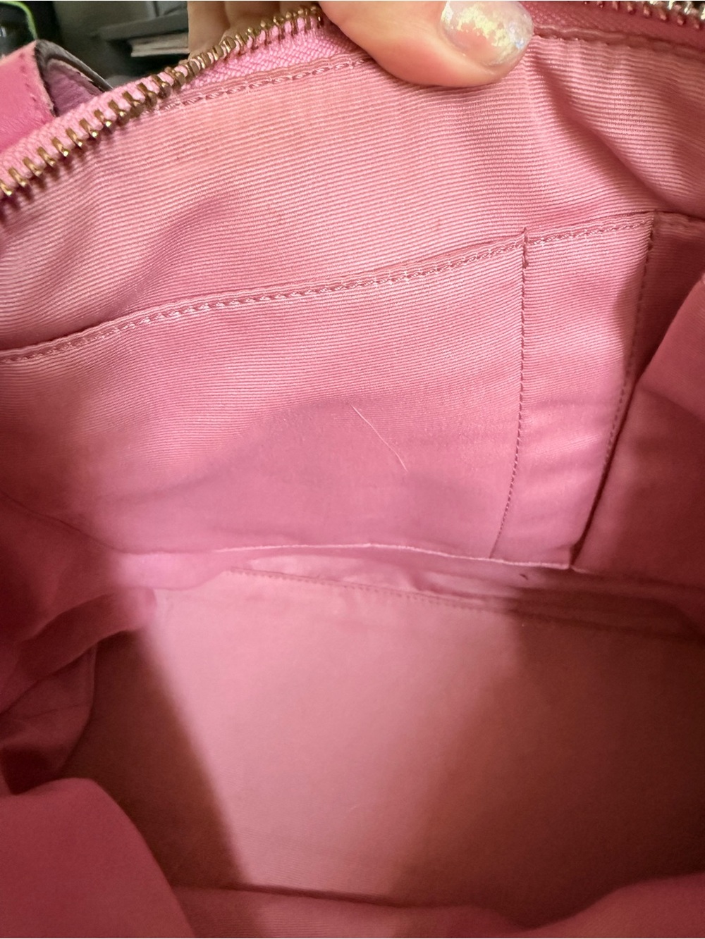 Coach Signature Canvas Tote with Pink Leather Trim - Picture 9 of 11
